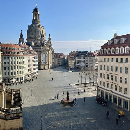 Luxus Suite Mit Einmaligem Blick Auf Die Frauenkirche Dresden Exterior foto