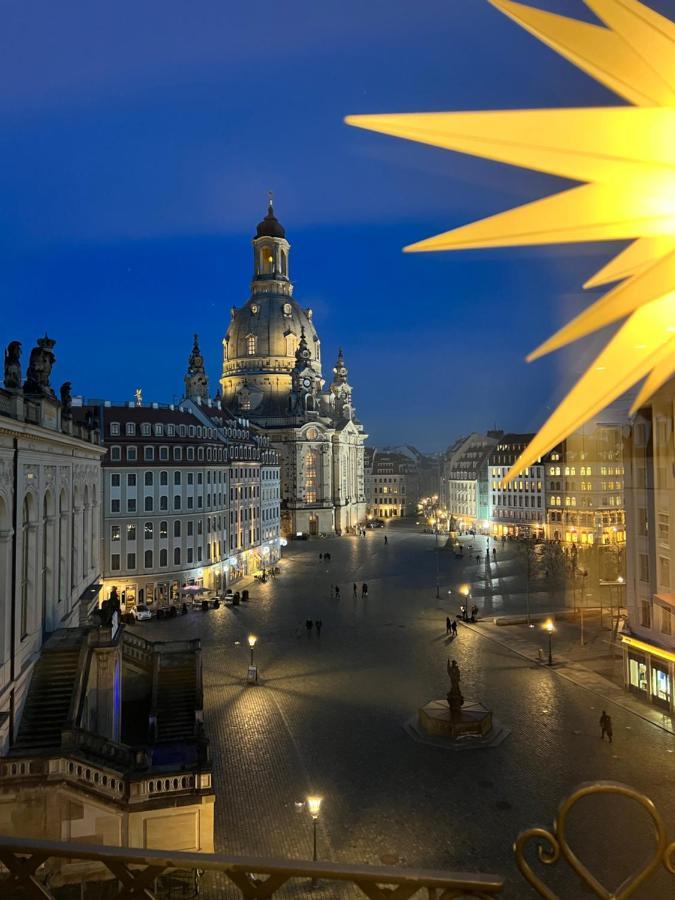 Luxus Suite Mit Einmaligem Blick Auf Die Frauenkirche Dresden Exterior foto